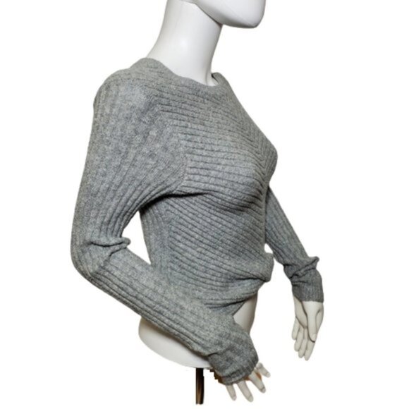 Hollister Women’s Ribbed Knit Sweater – Gray – Size XS (Extra Small) - Picture 3 of 11